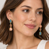 Mismatched Glass Drop Earrings in Gold - Leila Jewels