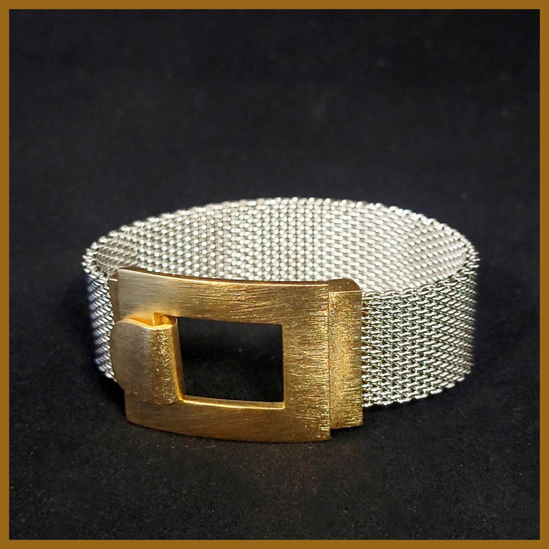 Wide Mesh Buckle Bracelet - Leila Jewels