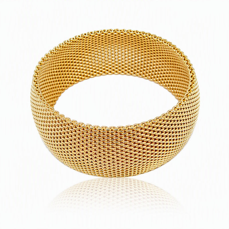 Wide Domed Mesh Bangle