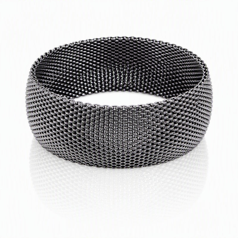 Wide Domed Mesh Bangle