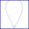 Pavé Mariner Link Necklace - Leila Jewels