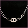 Pavé Mariner Link Necklace - Leila Jewels