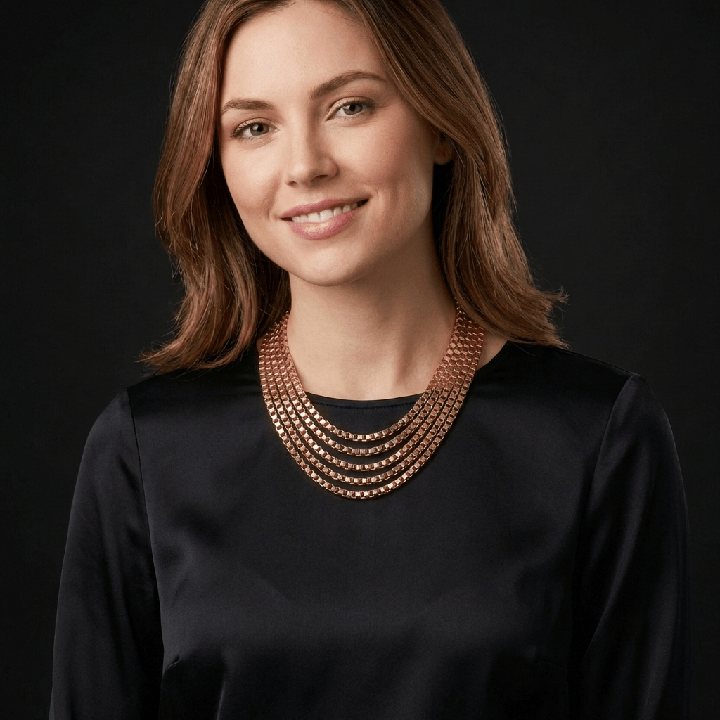 Multi - Strand Chain Necklace - Leila Jewels