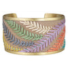 Pastel Ferns Embroidered Cuff Bracelet - Leila Jewels
