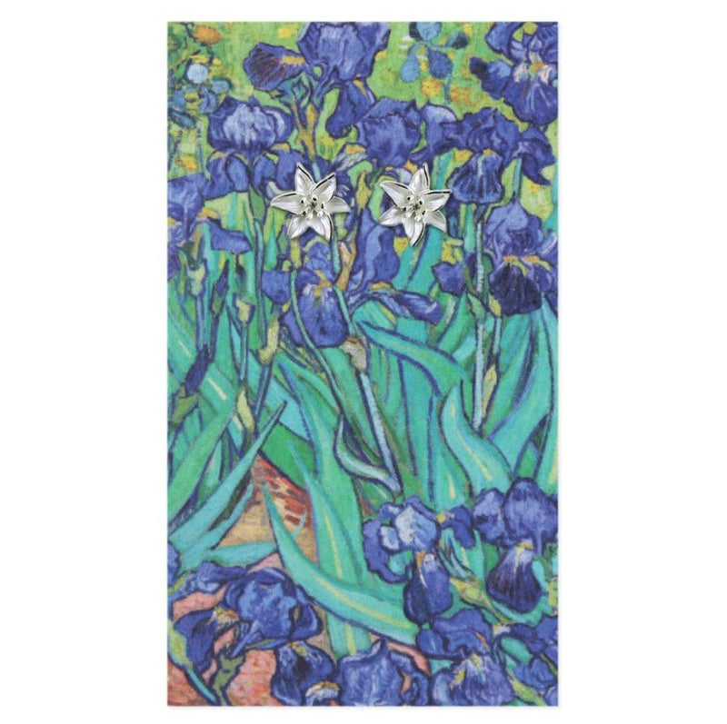 Iris Stud Art Earrings - Leila Jewels