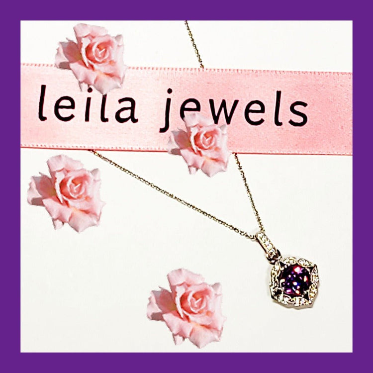 Amethyst Crystal Necklace - Leila Jewels