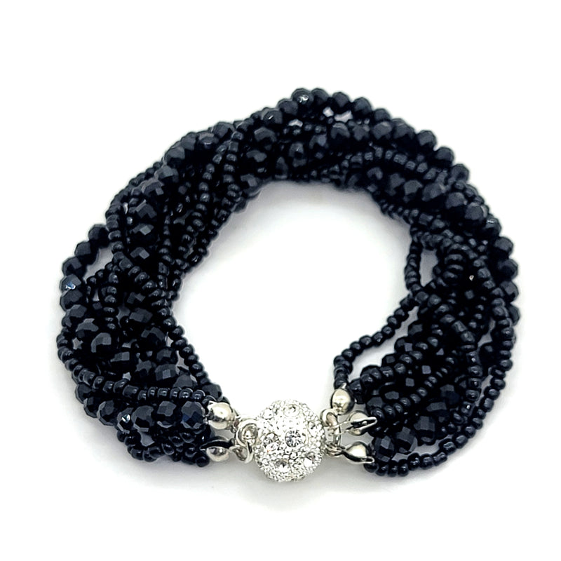 Crystal Bead Multi-strand Bracelet