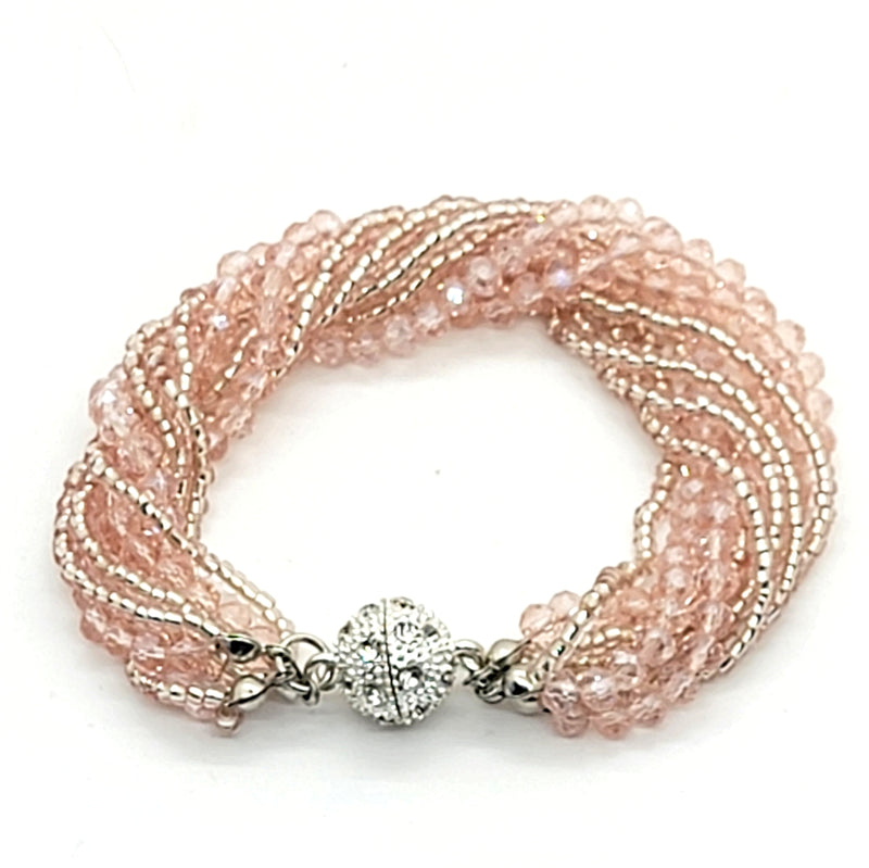 Crystal Bead Multi-strand Bracelet