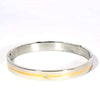 Brushed Steel Bangle - Leila Jewels