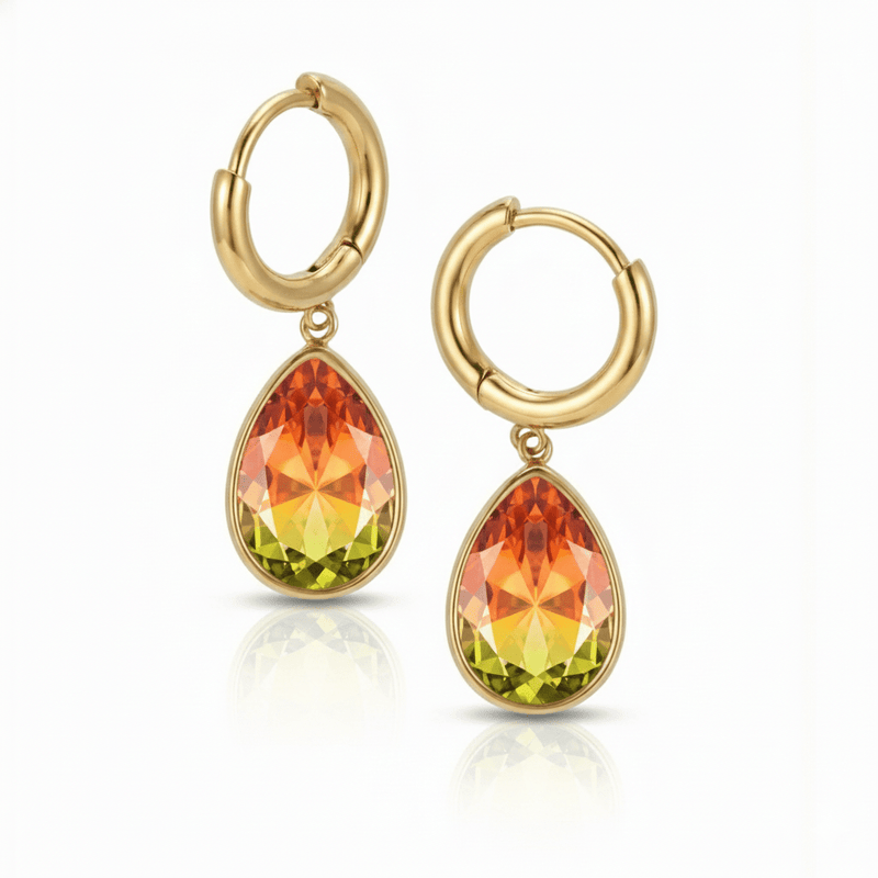 Teardrop Crystal Earrings - Leila Jewels