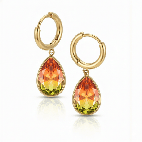 Teardrop Crystal Earrings - Leila Jewels