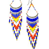 Colorful Beaded Chandelier Earrings - Leila Jewels