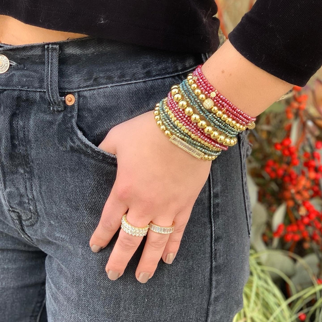 Mini Bead Stretch Bracelet - Leila Jewels