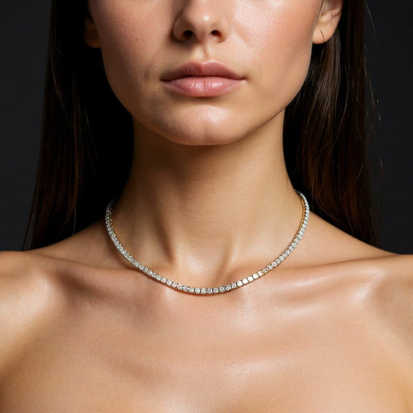 Zirconia Tennis Necklace - Leila Jewels