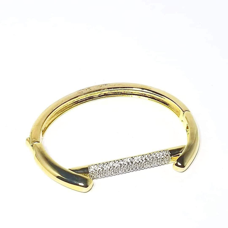 Pavé Hinged Bangle - Leila Jewels