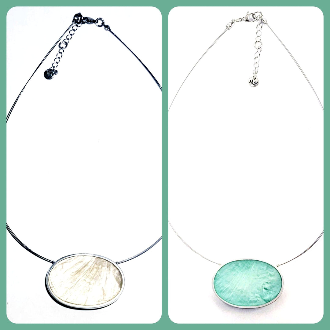 Reversible Oval Pendant Necklace