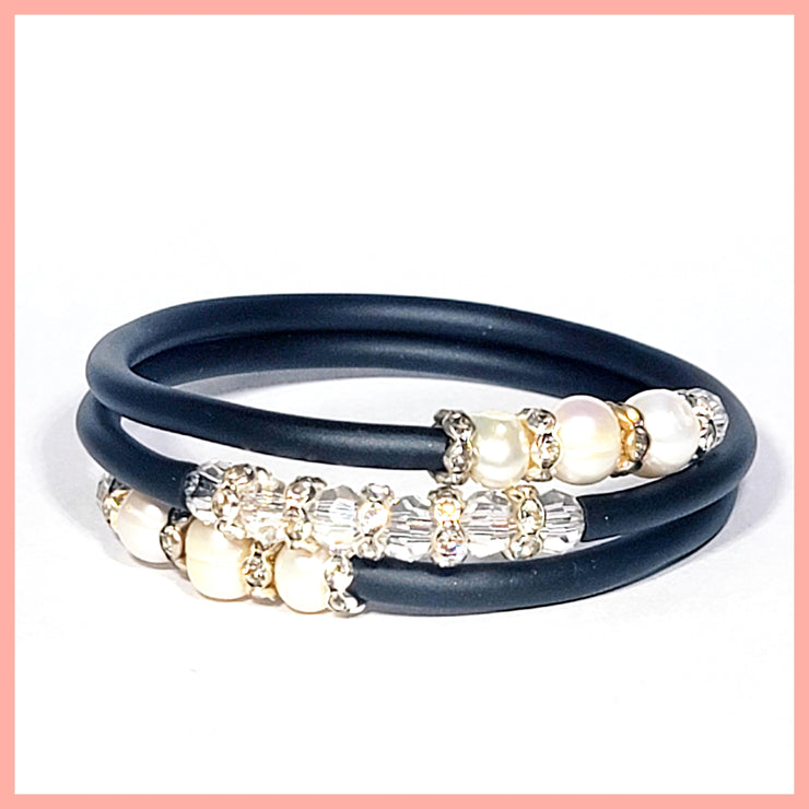 Pearl Crystal Wrap Bracelet