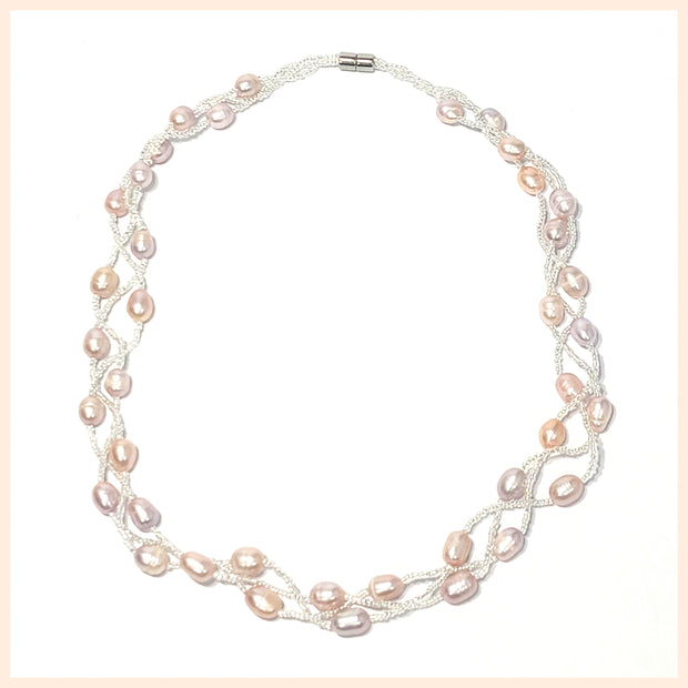 Woven Pearl Necklace