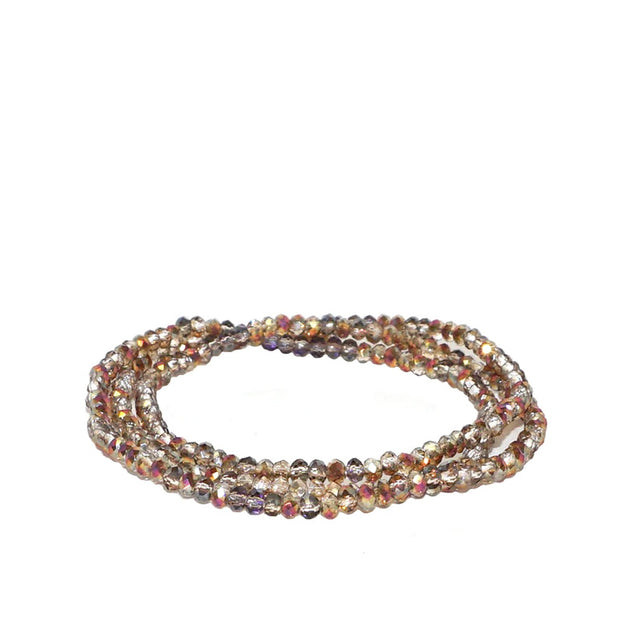 mini bead stretch bracelet rose ab