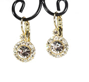crystal halo earrings