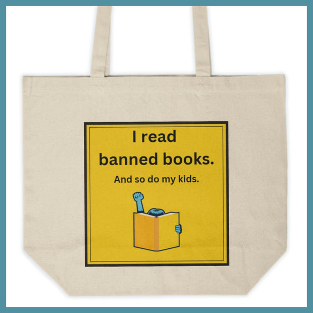 I read banned books tote bag leila jewels