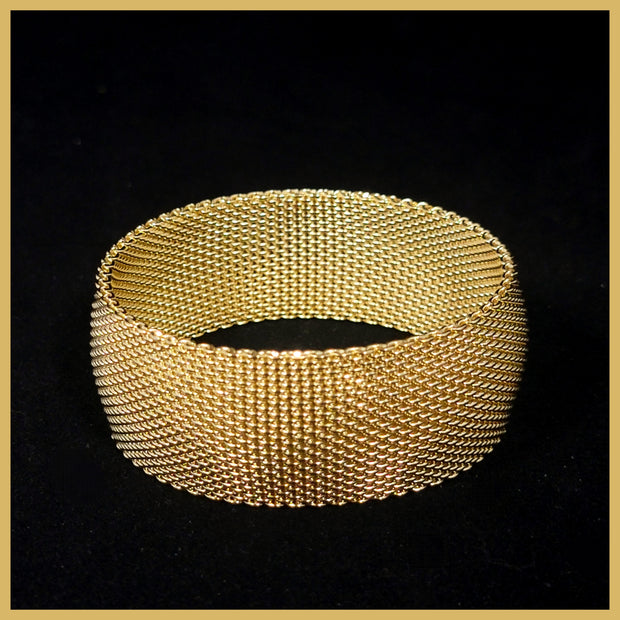 gold mesh dome bracelet leila jewels
