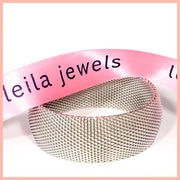 silver mesh dome bracelet leila jewels
