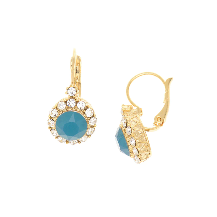 turquoise crystal earrings leila jewels