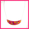 alcohol ink crescent necklace