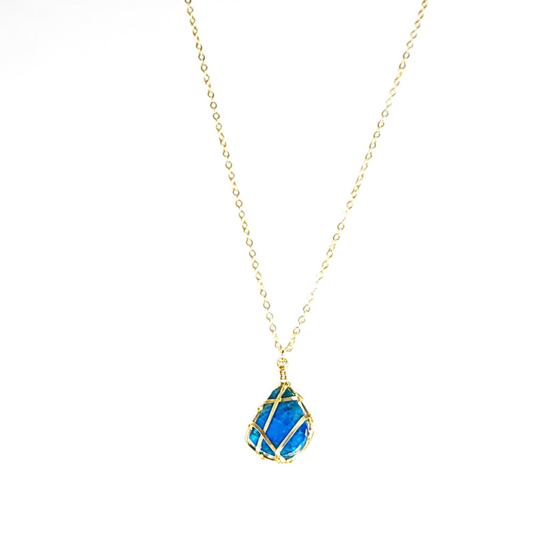 apatite striped pendant necklace