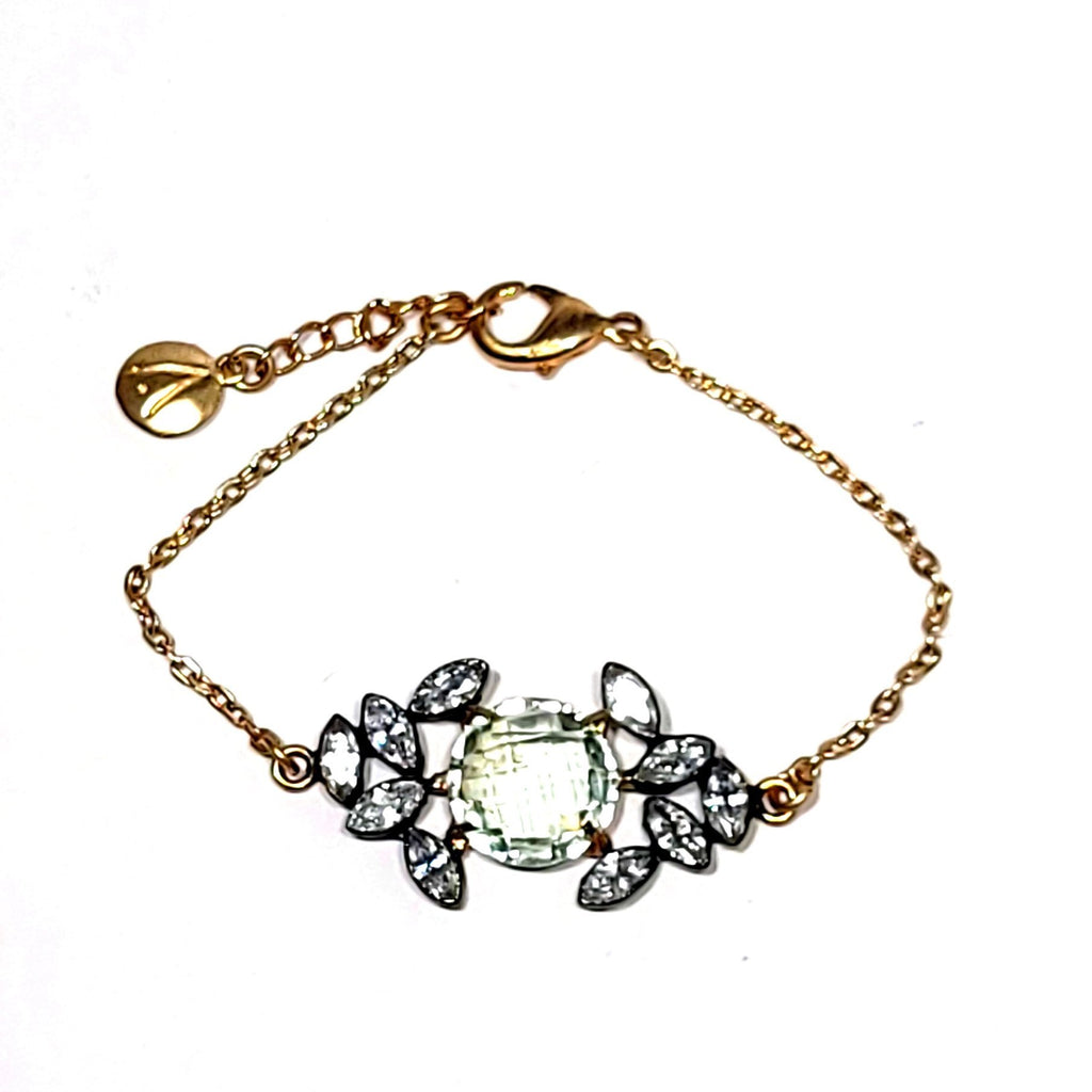 atelier mon green amethyst and zirconia bracelet