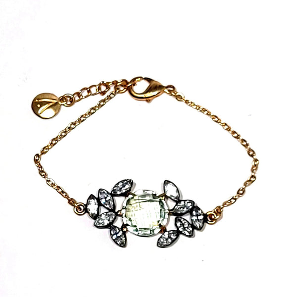 atelier mon green amethyst and zirconia bracelet