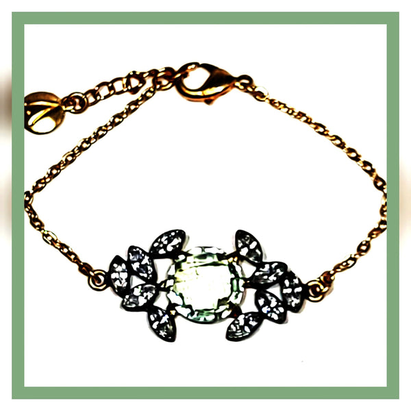 atelier mon green amethyst and zirconia bracelet