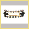 black and gold bracelet set