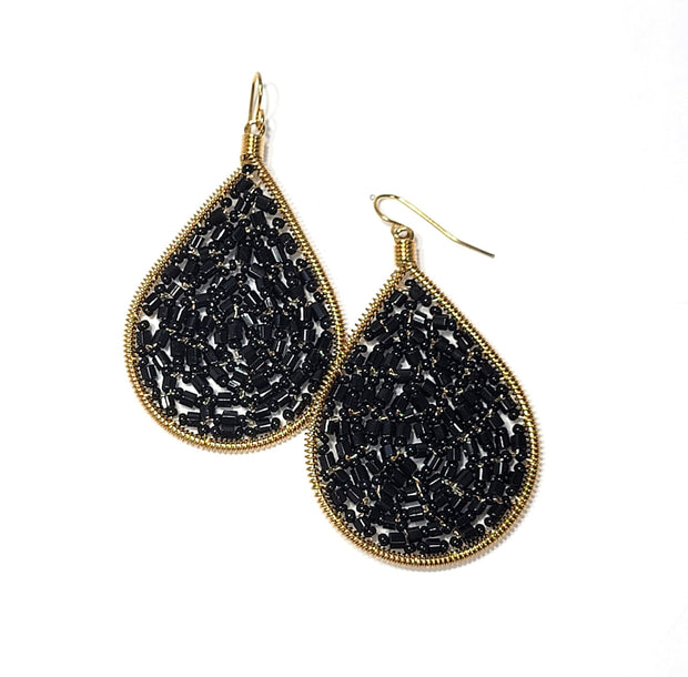 black "cleopatra" earrings