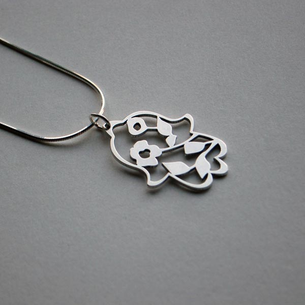 Blooming Hamsa Necklace