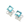 Blue Topaz and White Quartz Earrings from Bounkit - Leila Jewels