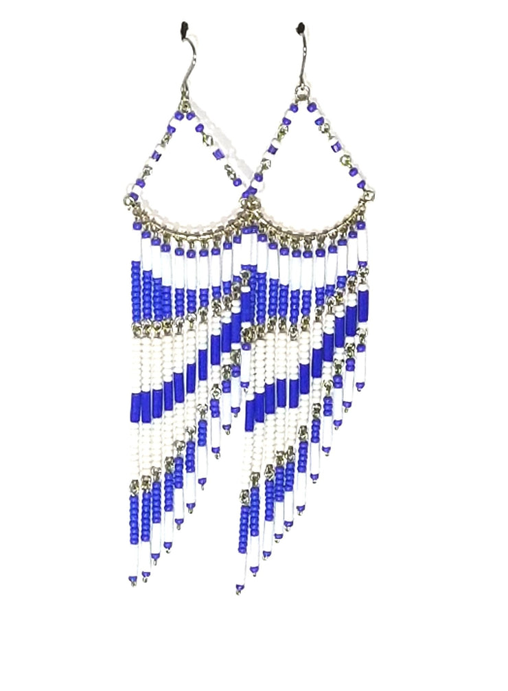 bohemian beaded chandelier earrings