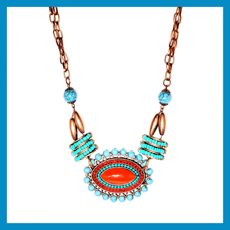 Boho Stone Necklace - Leila Jewels