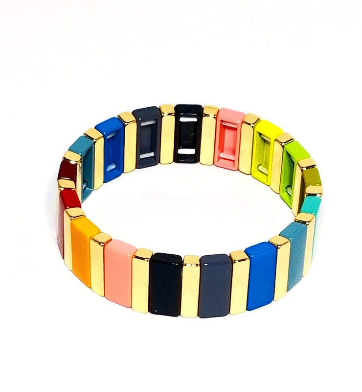 colorblock bracelet multi