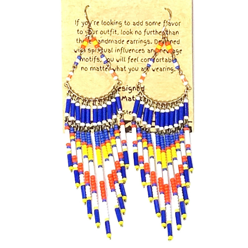 Colorful Beaded Chandelier Earrings - Leila Jewels