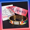 Colorful Enamel and Pavé Bangle - Leila Jewels