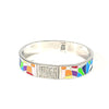 Colorful Enamel and Pavé Bangle - Leila Jewels