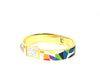 Colorful Enamel and Pavé Bangle - Leila Jewels