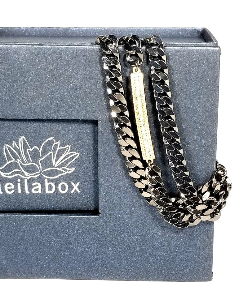 Crystal Bar Wrap Bracelet - Leila Jewels