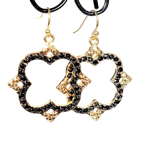 Crystal Clover Earrings - Leila Jewels