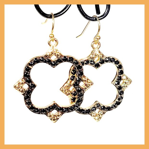 Crystal Clover Earrings - Leila Jewels