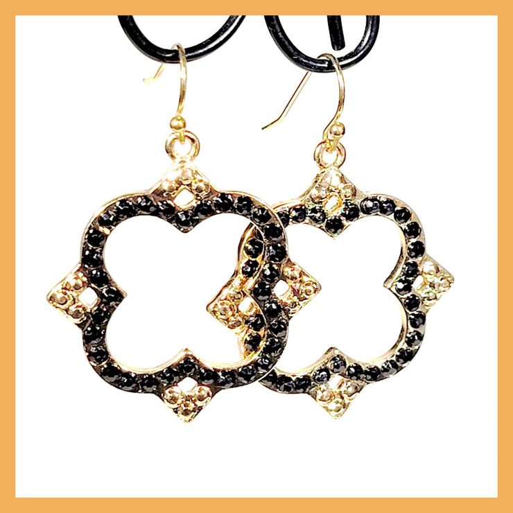 Crystal Clover Earrings - Leila Jewels