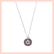 Disc Star of David Necklace - Leila Jewels