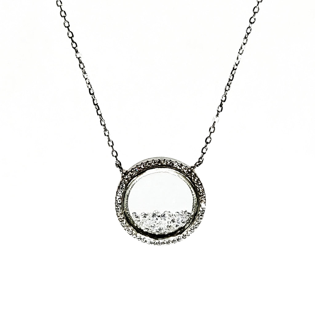 floating crystals necklace